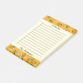 可愛忙しいハチ先生リストする4x6 ポストイット (アングル)