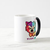 可愛怒い猫が毛羽立つ。 モーフィングマグカップ (正面右)