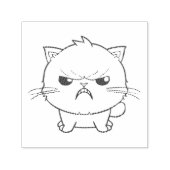 可愛怒い猫が鳴く。 セルフインキングスタンプ (デザイン)