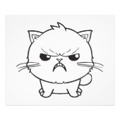 可愛怒い猫が鳴く。 フォトプリント            (正面)