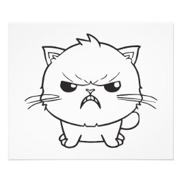 可愛怒い猫が鳴く。 フォトプリント           