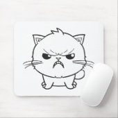 可愛怒い猫が鳴く。 マウスパッド (マウス)
