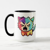可愛怒い猫が鳴く。 マグカップ (左)