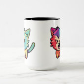 可愛怒い猫が鳴く。 マグカップ (中央)