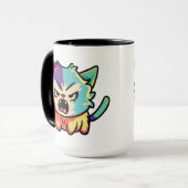 可愛怒い猫が鳴く。 マグカップ (正面左)