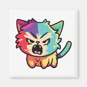 可愛怒い猫が鳴く。 マグネット (正面)