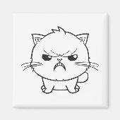 可愛怒い猫が鳴く。 マグネット (正面)