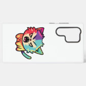 可愛怒い猫が鳴く。 SAMSUNG GALAXYケース (裏面横)