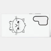 可愛怒い猫が鳴く。 SAMSUNG GALAXYケース (裏面横)