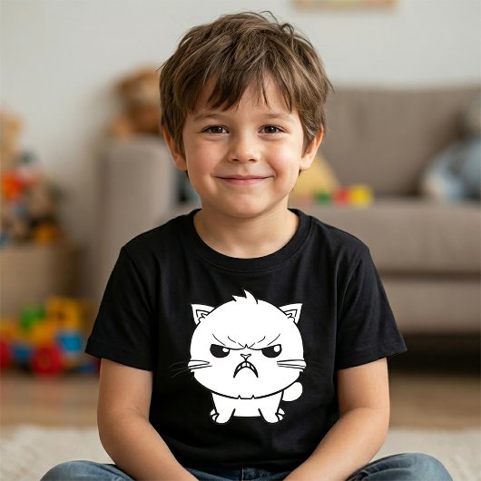 可愛怒い猫が鳴く。 Tシャツ