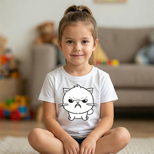 可愛怒い猫が鳴く。 Tシャツ