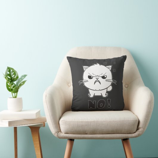 可愛怒い猫が鳴る。 クッション (椅子)