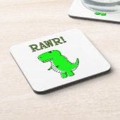 可愛怒いTレックスRAWR コースター (左側)
