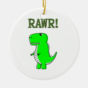 可愛怒いTレックスRAWR セラミックオーナメント