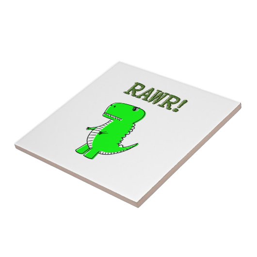 可愛怒いTレックスRAWR タイル (側面)