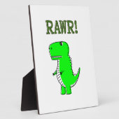 可愛怒いTレックスRAWR フォトプラーク (側面)