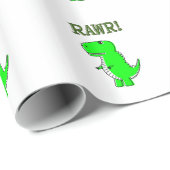 可愛怒いTレックスRAWR ラッピングペーパー (ロールコーナー)