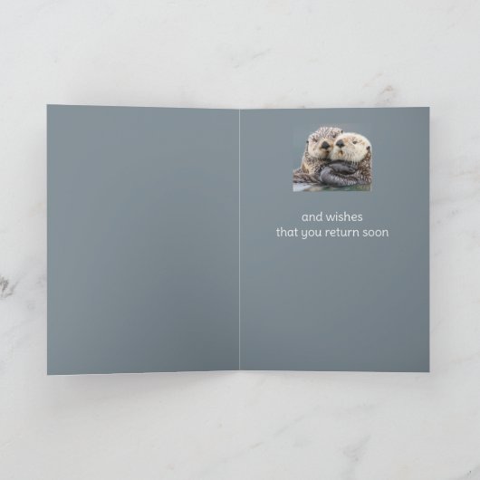 可愛恋しく思いカワウソが大好き カード (内部)