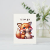 可愛恋しく思いキツネ ポストカード (スタンド正面)