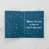 可愛恋しく思いバセット・ハウンド付きの「君の」カーカスタマイズド カード (内部)