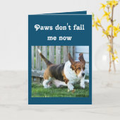 可愛恋しく思いバセット・ハウンド付きの「君の」カーカスタマイズド カード (黄色い花)