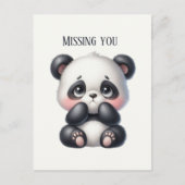 可愛恋しく思いパンダ ポストカード (正面)