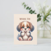 可愛恋しく思い子犬 ポストカード (スタンド正面)