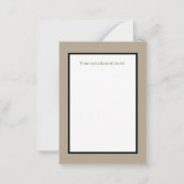 可愛恋しく思い羊の追加気持ち ノートカード (裏面)