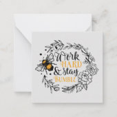 可愛感動的いハチ追加気持ち ノートカード (正面)