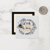 可愛感動的いハチ追加気持ち ノートカード (正面/裏面インサイチュ)