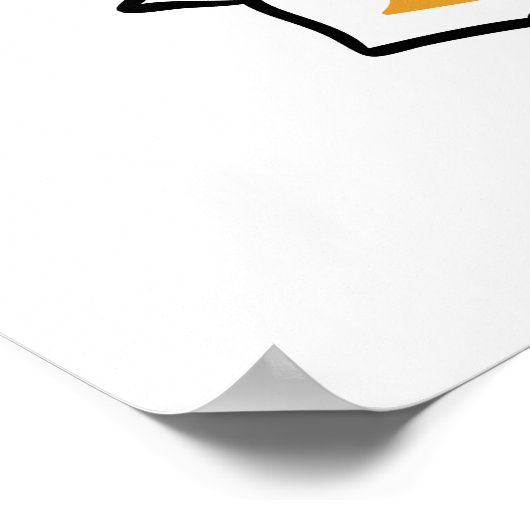 可愛感動的いビーワードアート ポスター (角)