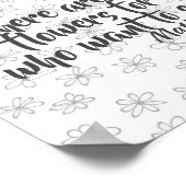 可愛感動的いフラワーアートのマティス引用文 ポスター (角)