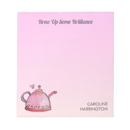 可愛感動的い図解入りの、写真付きの手付けティーリスト ノートパッド