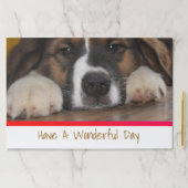 可愛感動的い子犬デコール紙ランチョンマット ペーパーパッド (インサイチュ)