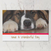 可愛感動的い子犬デコール紙ランチョンマット ペーパーパッド (正面)