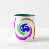 可愛感動的鮮やかカラフル抽象芸術 マグカップ (中央)
