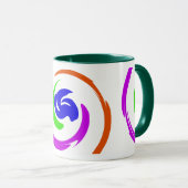 可愛感動的鮮やかカラフル抽象芸術 マグカップ (正面右)