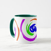 可愛感動的鮮やかカラフル抽象芸術 マグカップ (正面左)