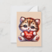 可愛感謝していいCat追加メッセージ ノートカード (正面)