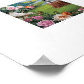 可愛描写いドッグアーティストの絵を描3D ポスター (角)