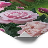 可愛描写いドッグアーティストの絵を描3D ポスター (角)