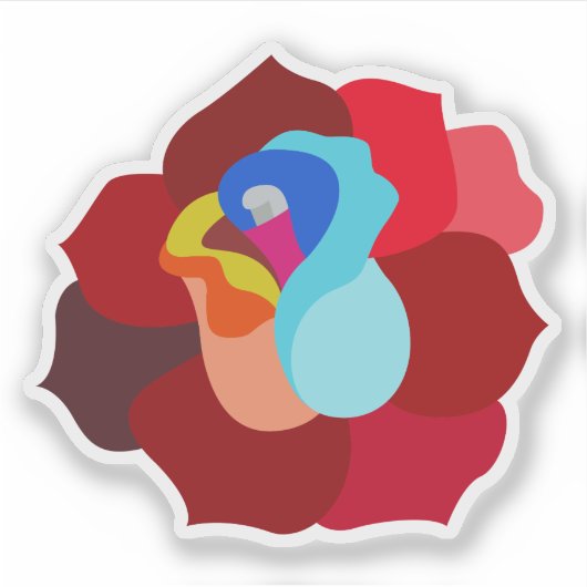 可愛数々のいバラ シール (正面)