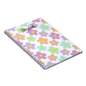 可愛数々のいレトロデイジーのジャーナリガーリーング ノートブック (右側)