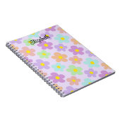 可愛数々のいレトロデイジーのジャーナリガーリーング ノートブック (右側)