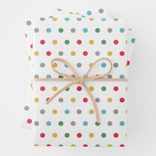 可愛数々のい水玉模様 ラッピングペーパーシート (インサイチュ)