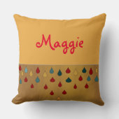 可愛数々のい色のハートとペットの名前 クッション (正面)