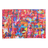 可愛数々のい色の抽象芸術絵画波 枕カバー (正面右)