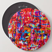 可愛数々のい色の抽象芸術絵画波 缶バッジ (正面&裏面)