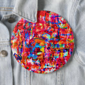 可愛数々のい色の抽象芸術絵画波 缶バッジ (インサイチュ)