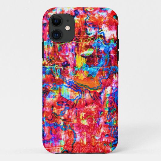 可愛数々のい色の抽象芸術絵画波 Case-Mate iPhoneケース (裏面)